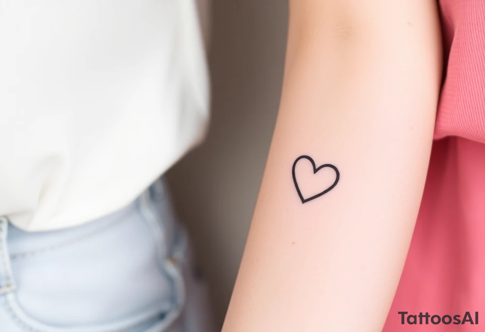 Minimalist tattoo for women who love travel and science, make feminine. For forearm. Should be small, aeroplane and heart tattoo idea