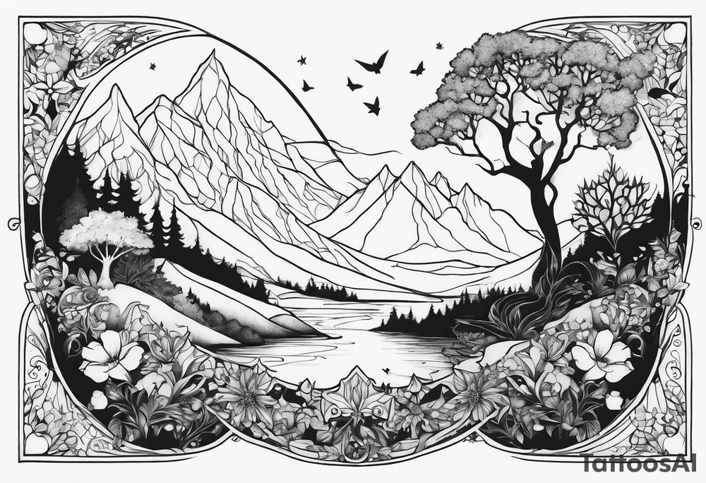 fairy land tattoo idea