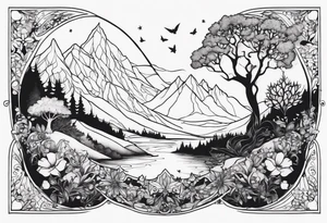 fairy land tattoo idea