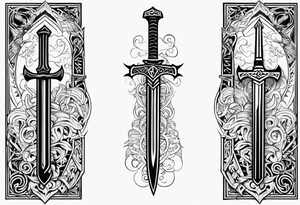 Valhalla sword viking funeral tattoo idea