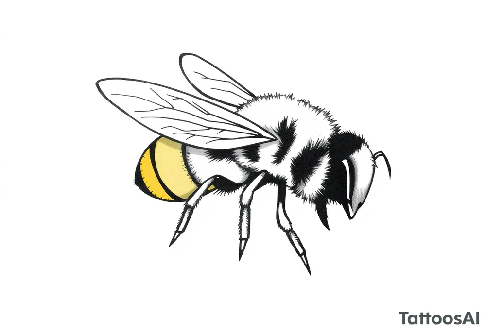 Cartoon bee tattoo idea