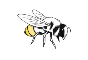 Cartoon bee tattoo idea
