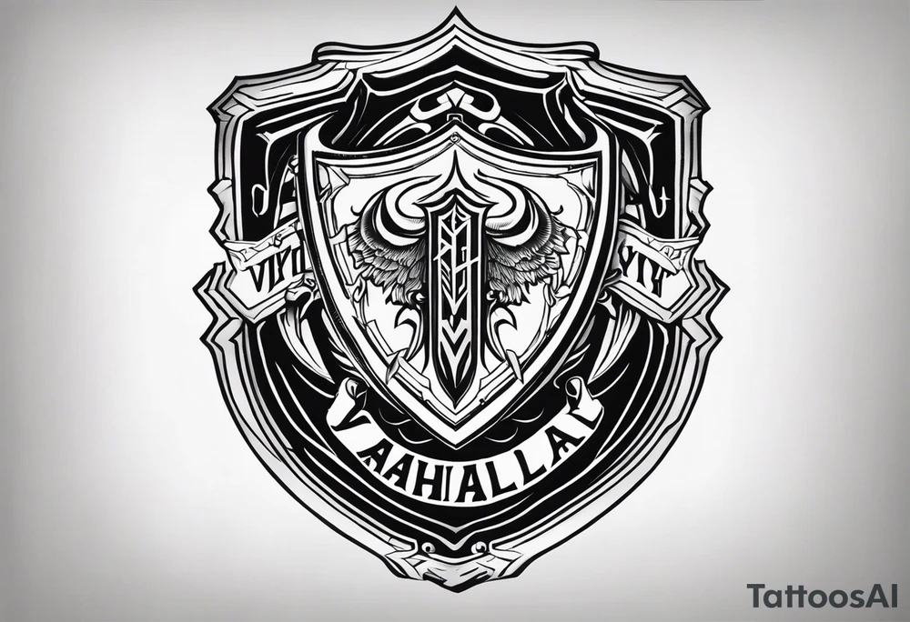 Valhalla shield tattoo idea