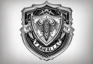Valhalla  shield tattoo idea