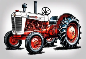 Flower, tractor, Henry D, 1942-2024, remembrance tattoo idea