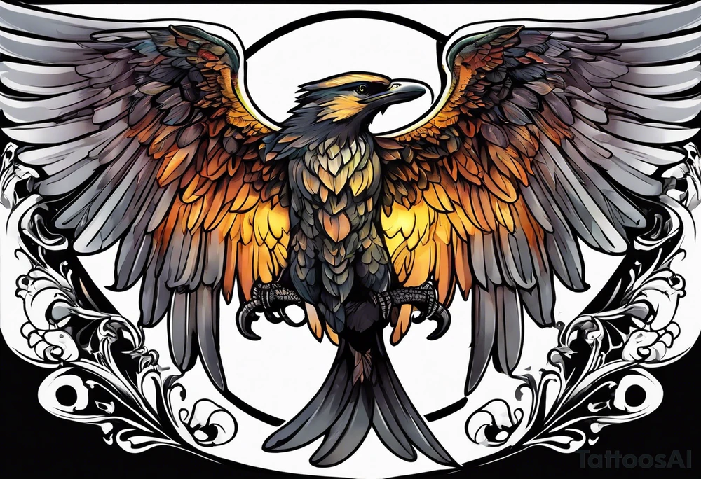 a halo over wings tattoo idea
