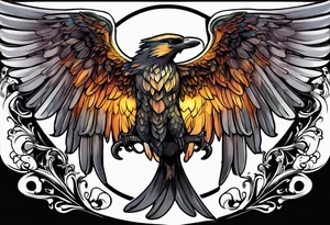 a halo over wings tattoo idea