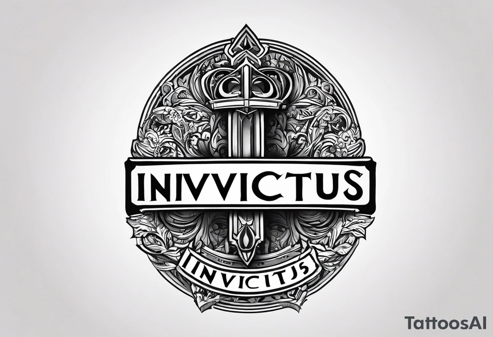 The word INVICTUS in all caps. tattoo idea