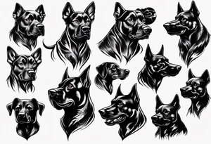 black dog tattoo idea