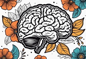 human brain
old school vintage simple traditional design surrounded by vintage flowers


bold color simple tattoo idea