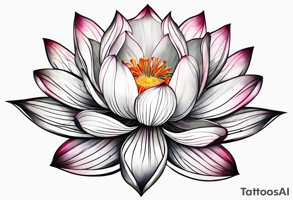 lotus flower  masculine design tattoo idea
