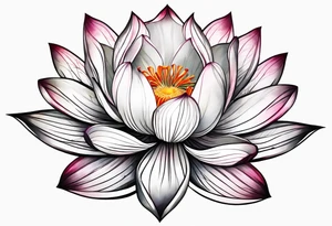 lotus flower  masculine design tattoo idea