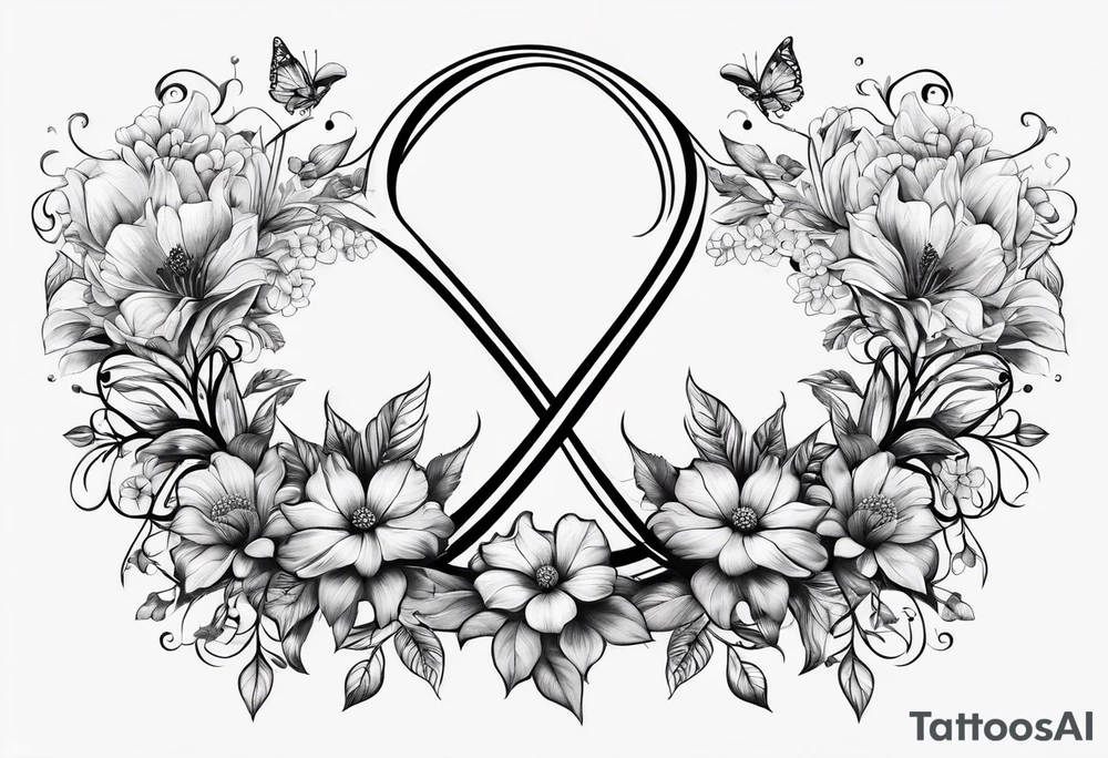 infinity symbol with flowers 
I tattoo idea