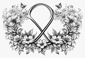 infinity symbol with flowers 
I tattoo idea