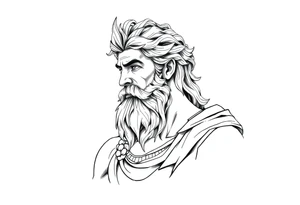 GREEK GOD LOOKING OVER HIS EMPIRE tattoo idea
