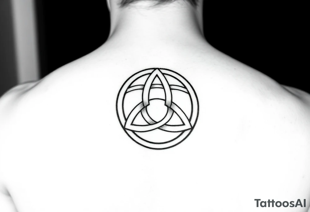 Simple celtic trinity knot with the circle. for placement on the inner arm tattoo idea