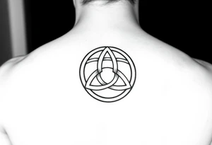 Simple celtic trinity knot with the circle. for placement on the inner arm tattoo idea