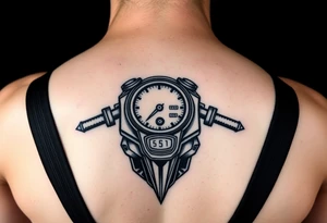 Moto avec un compteur de vitesse tattoo idea