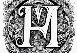 the letters A W R tattoo idea