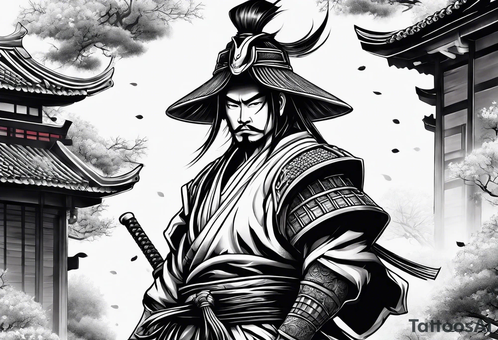 Filler for a samurai sleeve tattoo idea