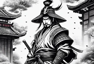 Filler for a samurai sleeve tattoo idea