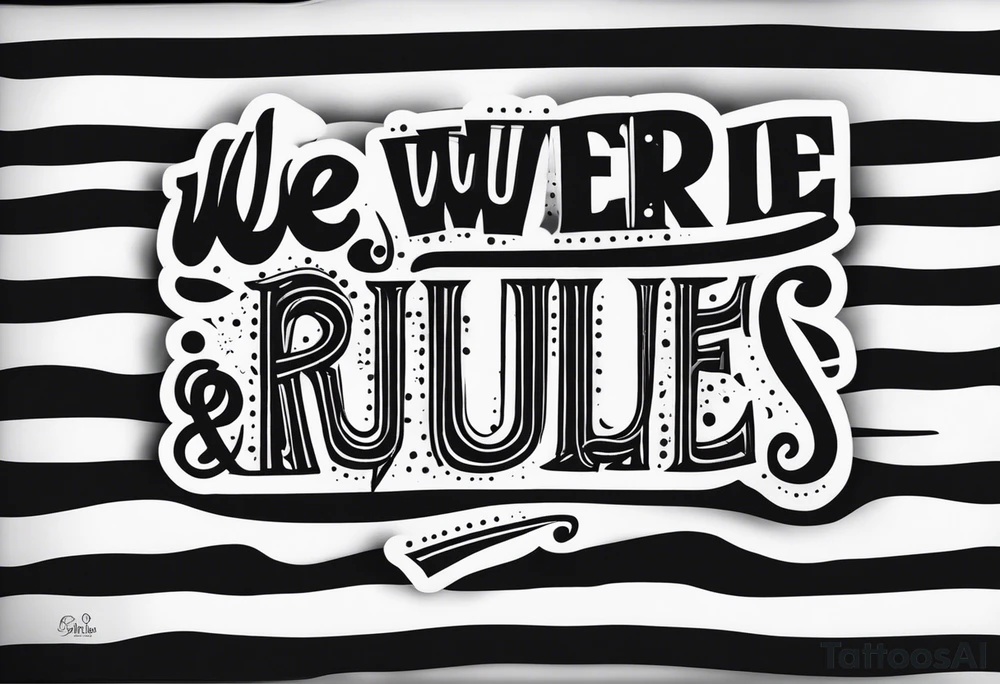 crea un tatuaje con las siguientes lineas: "We were searching for reasons
To play by the rules
But we quickly found
It was just for fools" tattoo idea