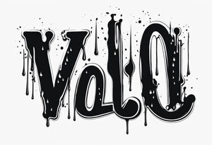 YOLO, make it look like its dripping and make it look cool tattoo idea