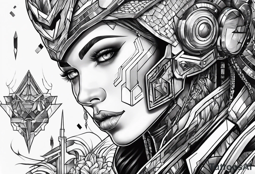 Robotic Cyber criminal tattoo idea