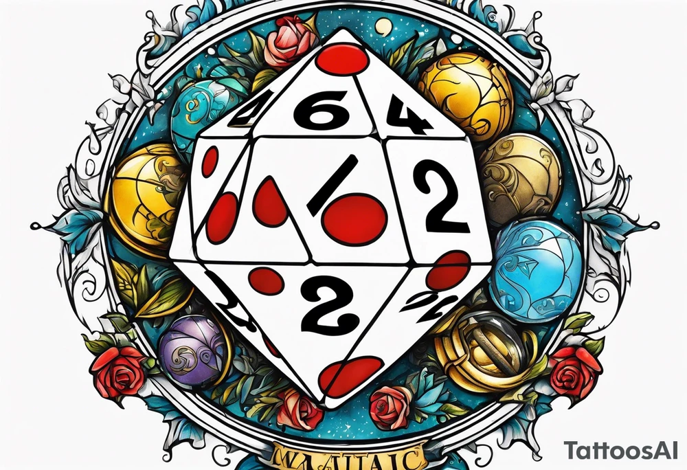 a twenty sided die tattoo idea