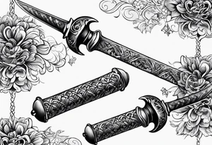 Magical sword tattoo idea