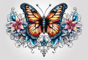 butterfly snow tattoo idea
