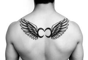 Infinity Loop made of wings tattoo idea