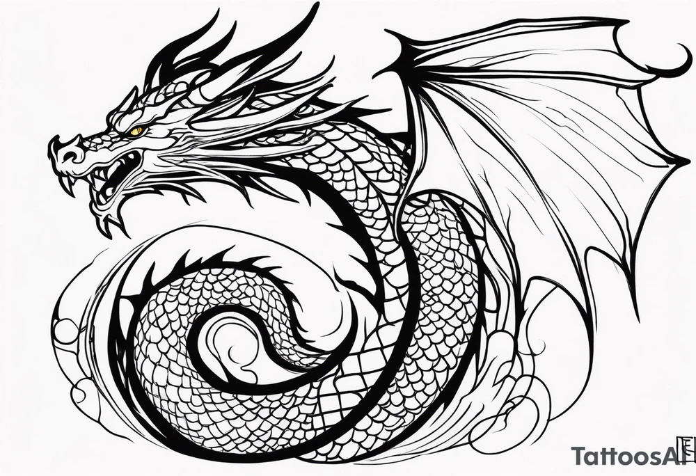 Dragon neck full tattoo idea