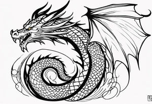Dragon neck full tattoo idea