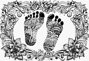 vegan footprints tattoo idea