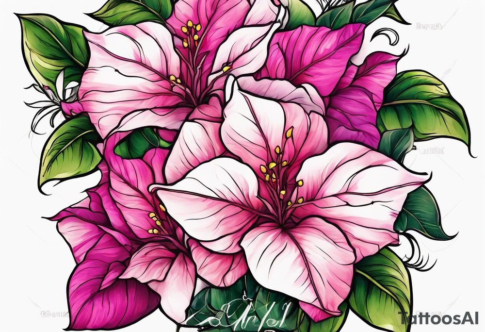 Bougainvillea tattoo idea