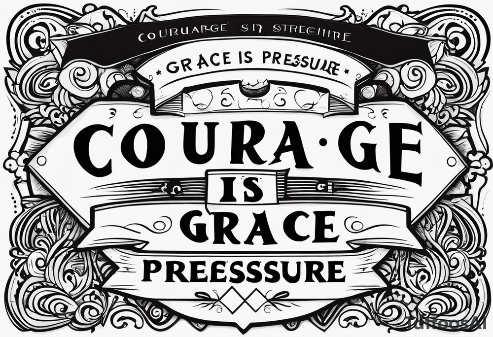 Courage is grace under pressure. tattoo idea