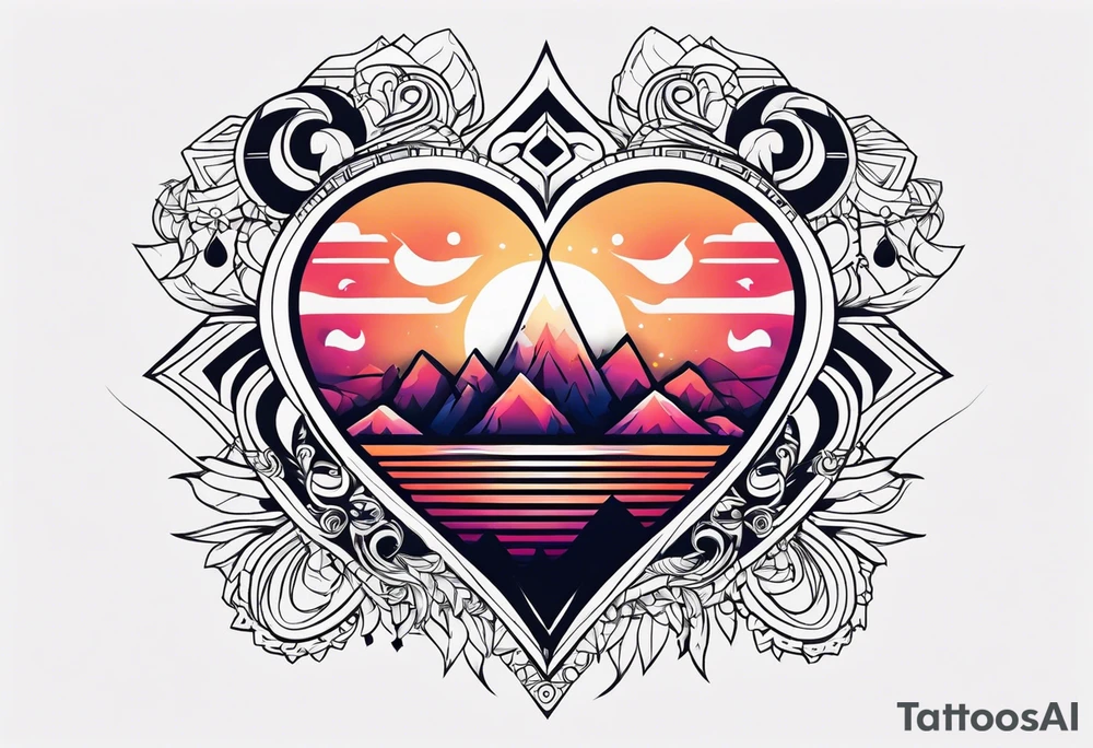 Outdoors, family, music, love tattoo idea