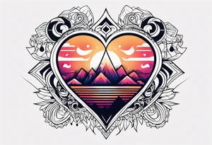 Outdoors, family, music, love tattoo idea