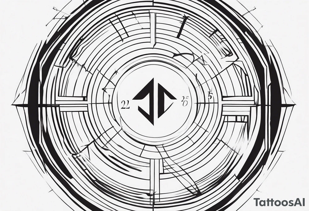 ⅓ fraction with simple design elements around or inside the numbers tattoo idea