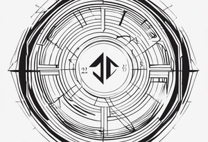 ⅓ fraction with simple design elements around or inside the numbers tattoo idea