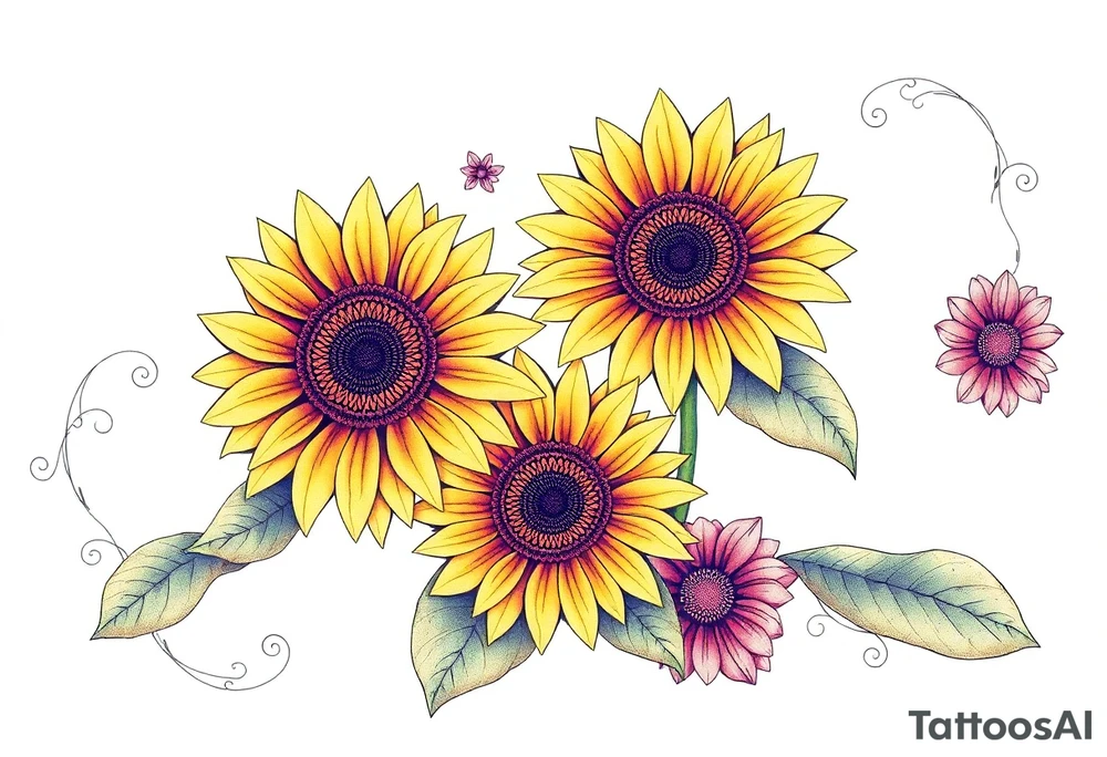 Sunflowers tattoo idea