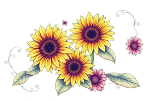 Sunflowers tattoo idea
