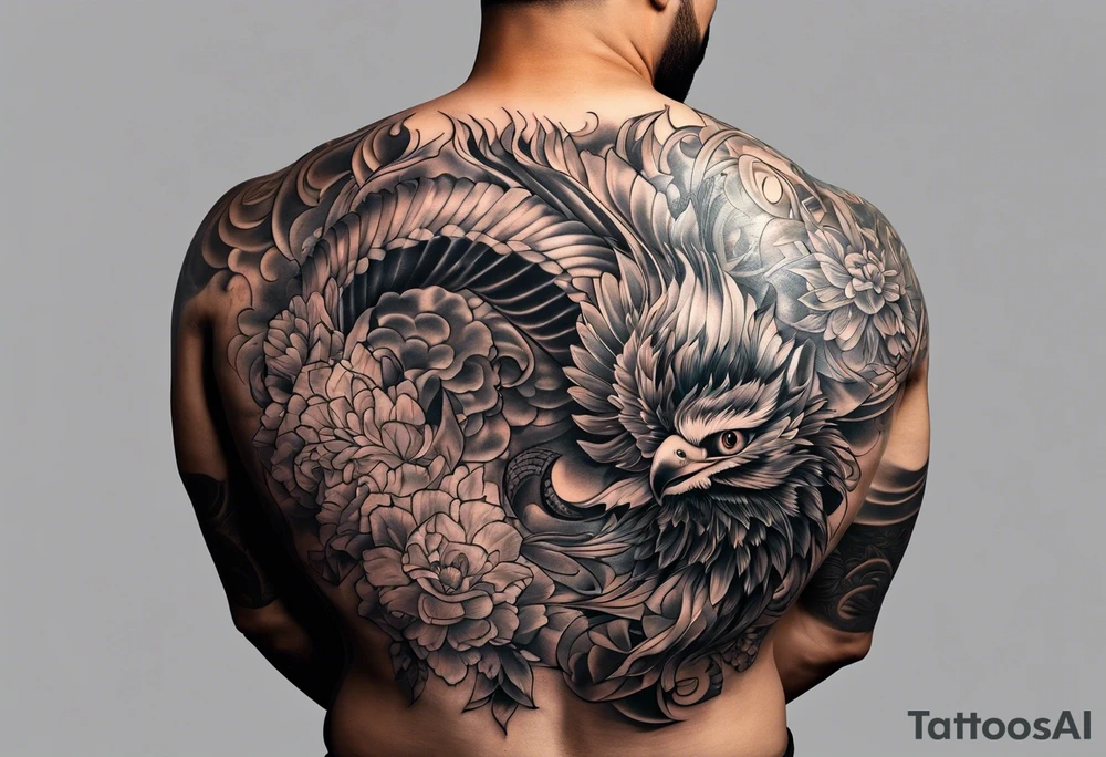 Full back tattoo covering the whole back tattoo idea