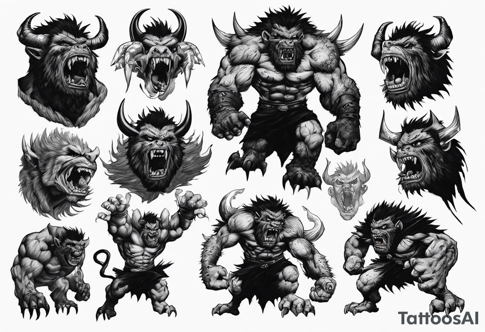 Zodd the beast in berserk tattoo idea
