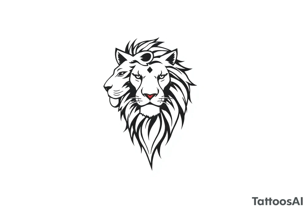 majestic lion tattoo idea