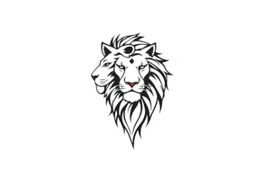 majestic lion tattoo idea