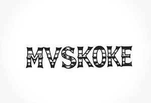 The word “MVSKOKE” shaded with Native American pattern tattoo idea