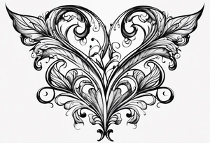Decorative swirl as a stem tattoo idea