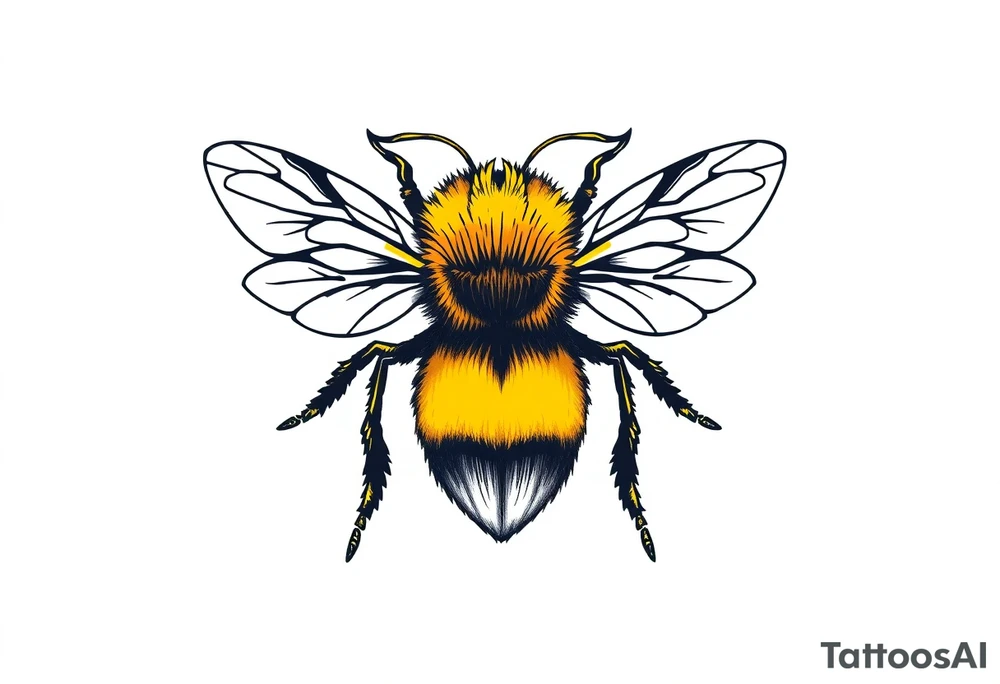 Cute bumblebee tattoo idea